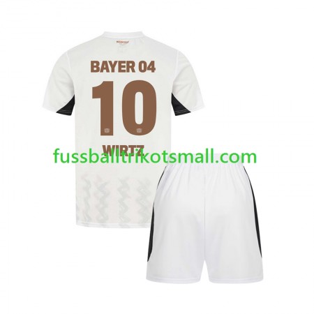 Fußballtrikots Bayer 04 Leverkusen Florian Wirtz 10 Kinder 2024-2025 Kurzarm Auswärts-trikot kaufen